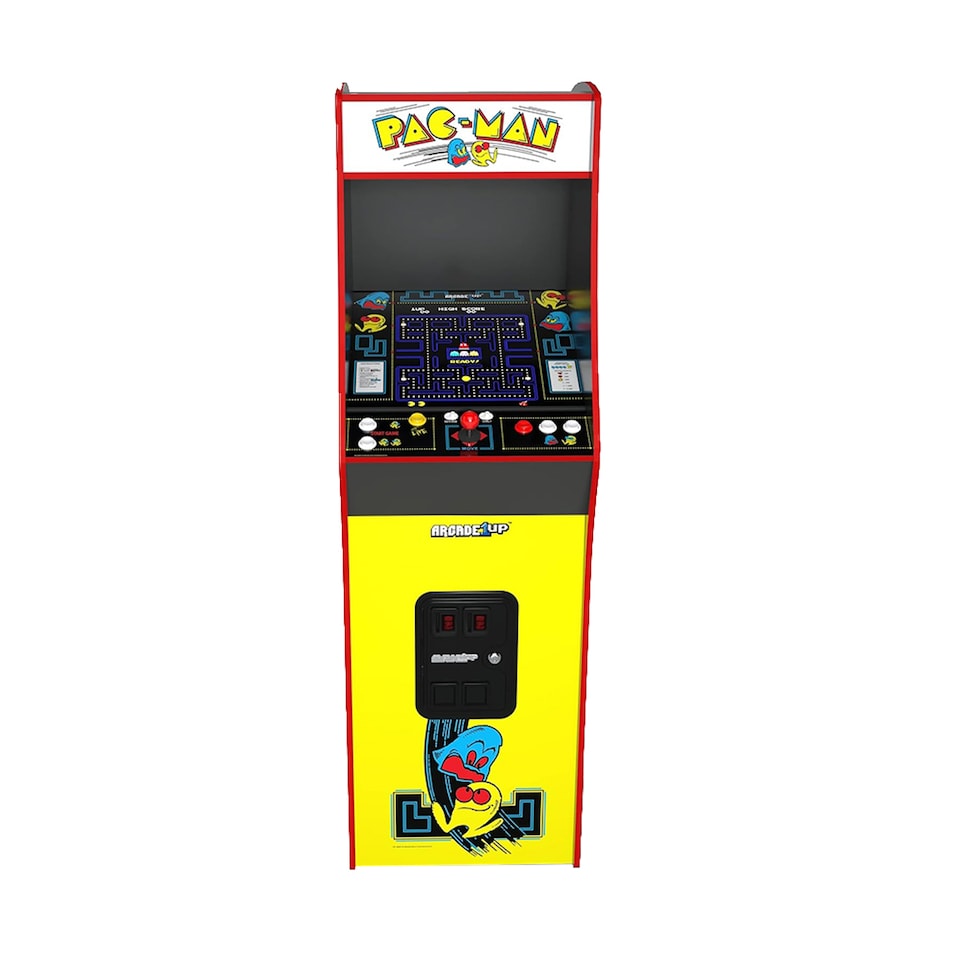 image 1 of Arcade1up Pac-Man Deluxe Riseless Arcade Machine Yellow