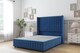 image 1 of Sloomy Marlborough Navy Plush Divan Bed Base No Drawers With 54 Inch Wingback Headboard & 12 Inch Matching Footboard | Blue | Navy | Small Double | 1