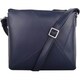 image 1 of Genuine Soft Leather Crossbody Shoulder Triangle Panel Handbag Blue | Navy