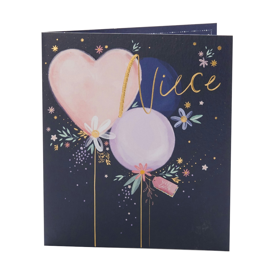 image 1 of Niece Birthday Card - Balloons