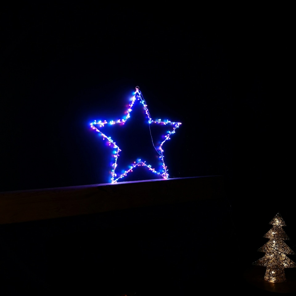 image 1 of 60cm Multi Colour Indoor Outdoor LED Star Light Christmas Decoration