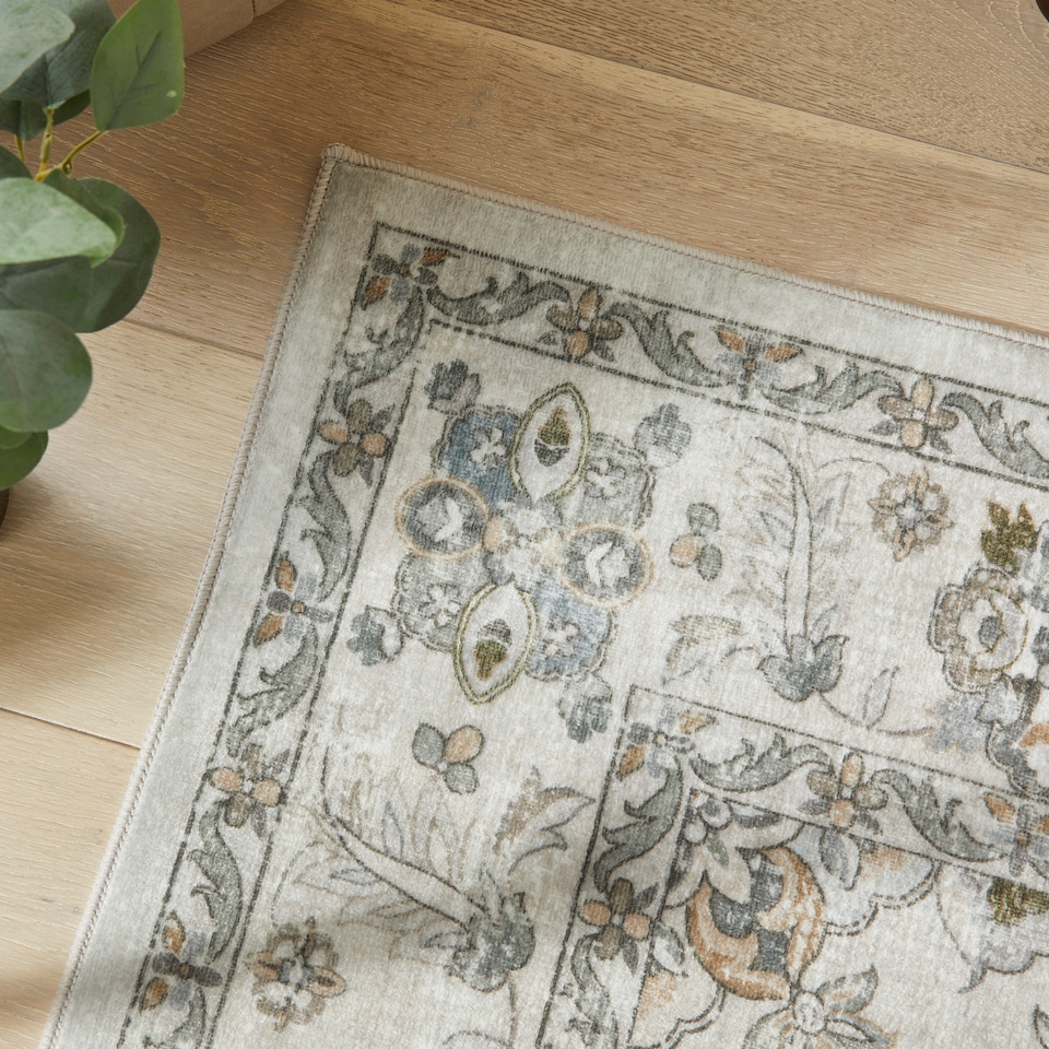 image 1 of Concept Looms Liberty LIB204 Taupe   Washable Non-Slip Velvet-Feel Rug, 300cm x 200cm