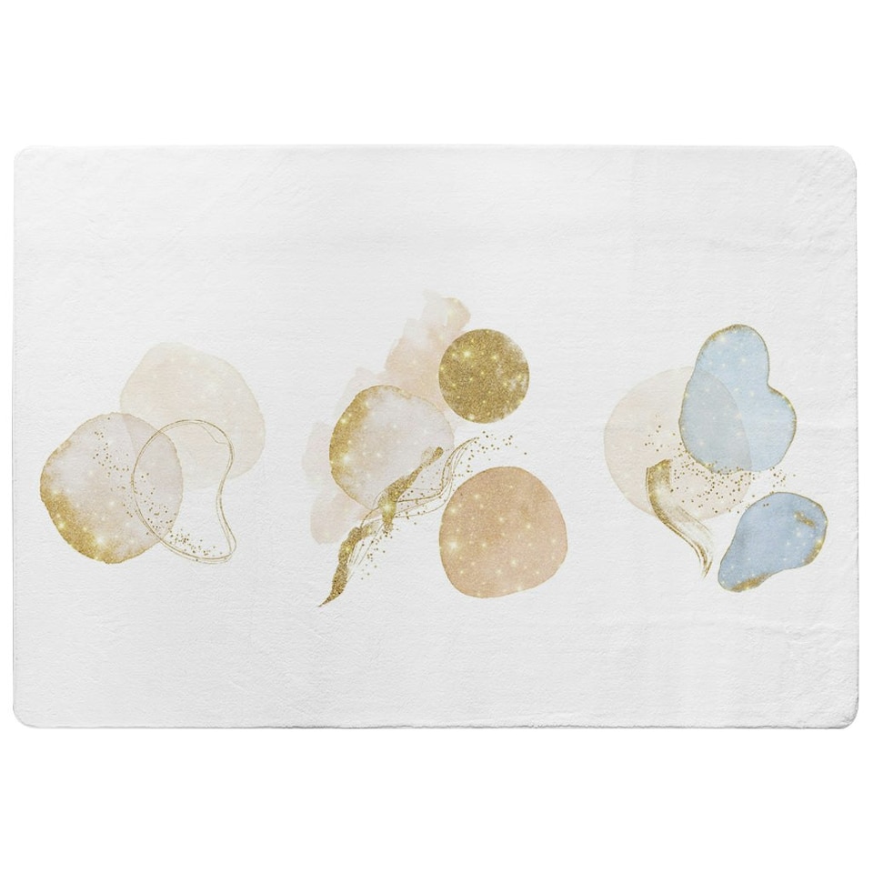 image 1 of glitter shiny dreamy. Blush, blue, white, beige watercolor illustration & elements (Rug) White | L