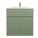 image 1 of Balterley Mavesyn Contemporary 2 Door 1 Drawer Floor Standing Vanity Unit with Minimalist Basin, Satin Green, 800mm