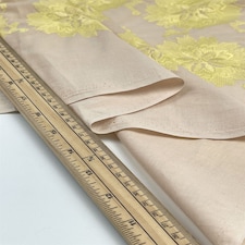 Beige Embroidered Cotton Lawn Fabric for Dressmaking, 150cm / 59" Wide - per metre