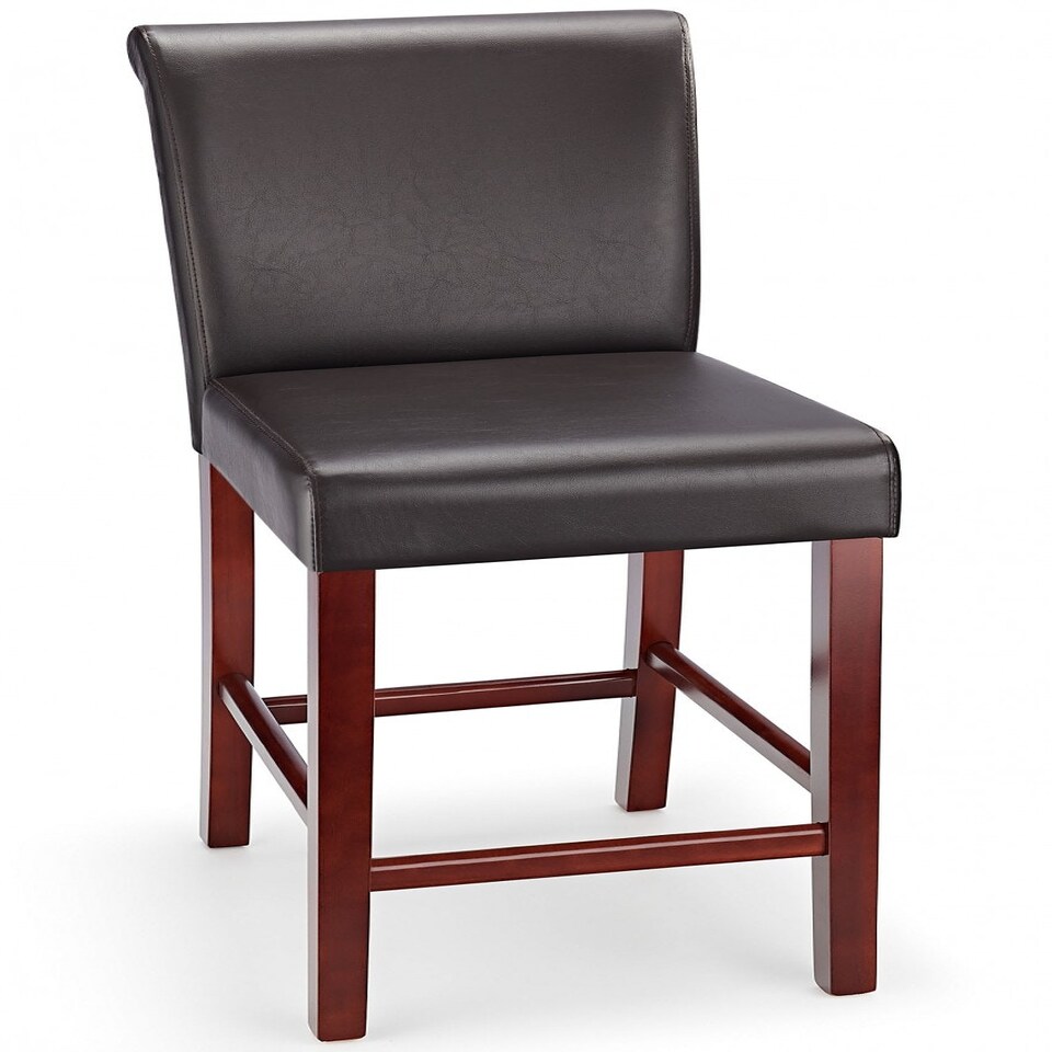 Sienna Walnut Frame Bar Stool Brown Brown
