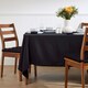 image 1 of Homescapes Black Cotton Tablecloth - 178 x 300 cm Black