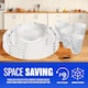 image 7 of 16pc Dinner Set Bowl Plate Mug Soup Side Dishes Porcelain Gift Kitchenware Black Pattern