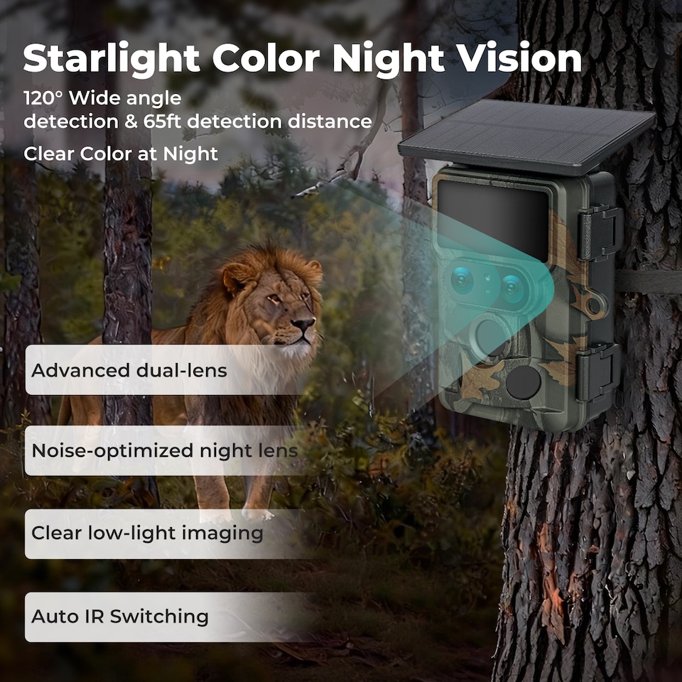 image 1 of Centra Solar Trail Camera 4K Dual Lens WiFi Bluetooth Wildlife Night Vision