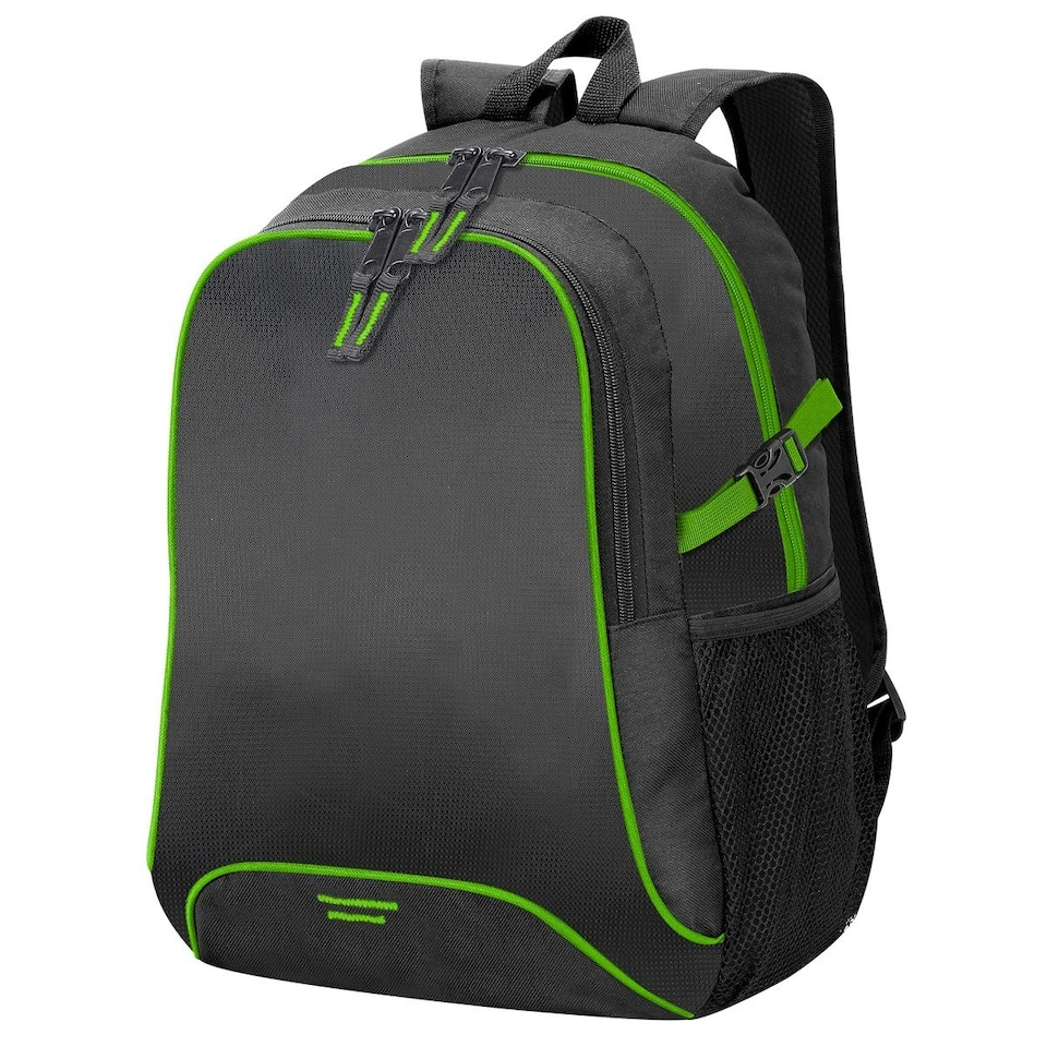 image 1 of Shugon Osaka Basic Backpack / Rucksack Bag (30 Litre) - Black/Green - One Size