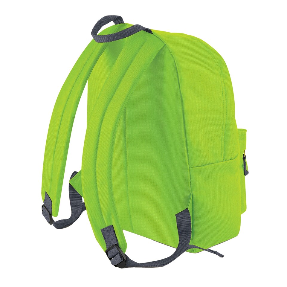 image 1 of Bagbase Childrens/Kids Fashion Backpack - Lime/Graphite - One Size