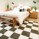image 2 of Soft Cream Checkerboard Rug Living Room Bedroom Hallway Area Thick Modern 120cm x 170cm | Cream | Cream | 120cm x 170cm