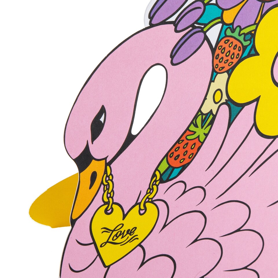 image 1 of Hallmark Magical Botanicals X Liz Harry Card - Pink Swan Design