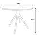 image 5 of Aspen, Round Dining Table, White Painted Top With Black Pedestal Leg Frame White