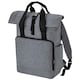 image 1 of Bagbase Roll Top Recycled Twin Handle Laptop Backpack - Grey Marl - One Size