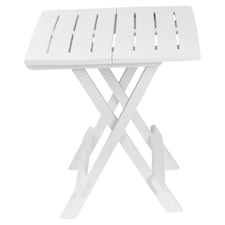 Small Foldable Collapsible Garden Patio Camping Table | White | 1