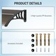 image 9 of Outsunny Outdoor Window Door Canopy Fixed Awning Porch UV Water Cover Brown Brown | Brown