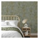 image 2 of Grandeco Galvanised Metal Effect Textured Wallpaper - Blue/Green - 10.5m x 53cm | Blue