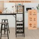 image 5 of COSTWAY 3PCS Bar Table & 2 Stool Dining Set Brown Brown