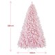 image 3 of Yaheetech  228 cm Tall Flocked Artificial Christmas Tree with Foldable Stand Pink