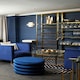 image 3 of Interiors by Premier Ivory Velvet Bar Stool, Gold Finish Frame Bar Chair with Footrest, Modern Design Home Stool for Living Area