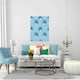 image 2 of Blue sky Blue Palm (Canvas Print) 66cm x 66cm