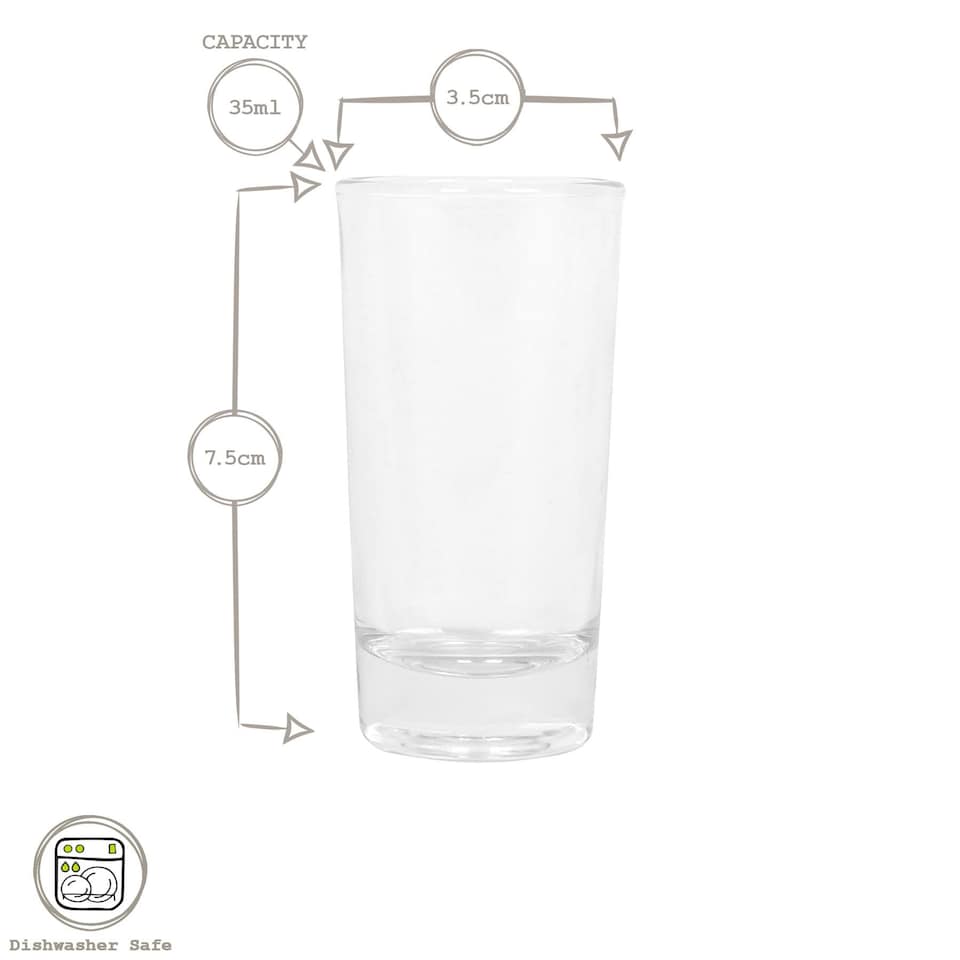 image 1 of Rink Drink Shot Glasses - 35ml - Clear - Pack of 6