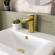 image 4 of Current Round Mono Basin Mixer Tap, Push Button Waste - Brushed Bras1s | Gold | Brushed Brass | 1