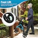 image 8 of COSTWAY Lightweight Walker for Seniors Foldable Rollator Walker-Blue