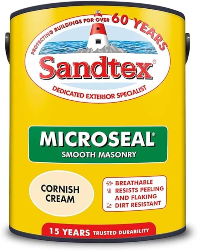 Sandtex Smooth Masonry Paint - Pure Brilliant White - 5L