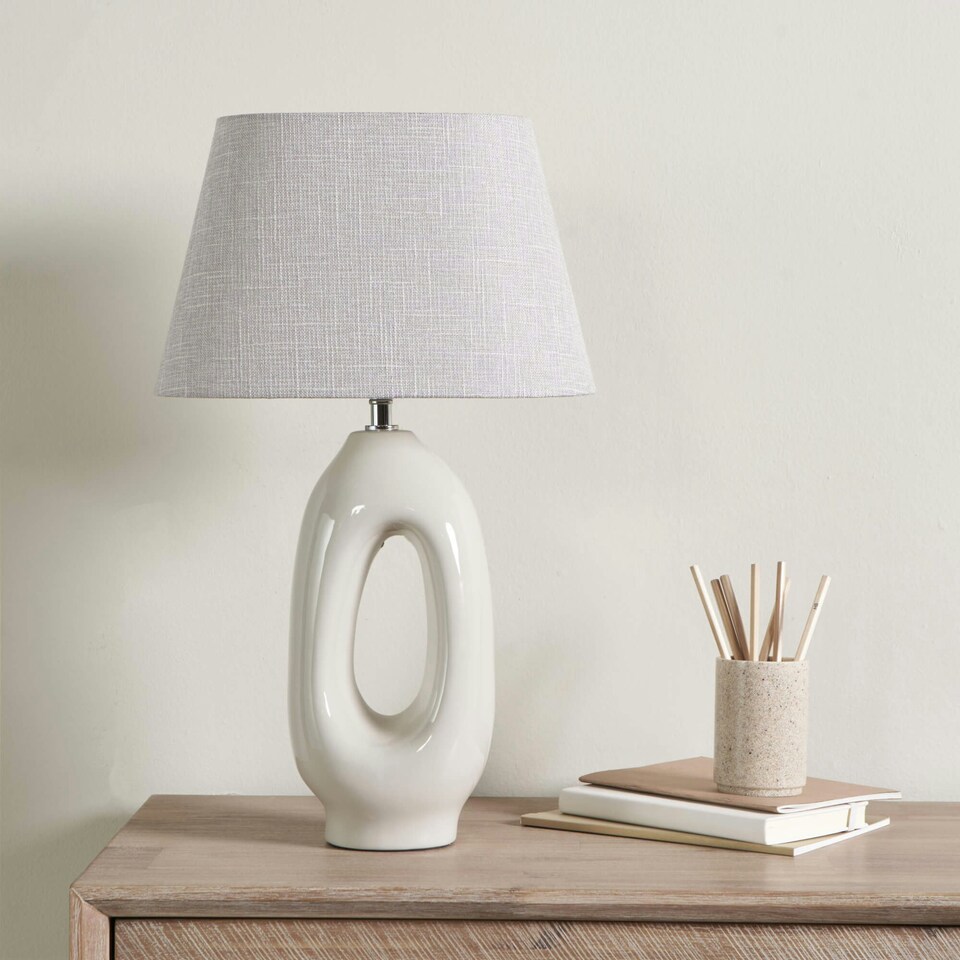 image 1 of Aoife Cream Ceramic Table Lamp