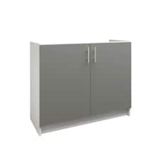 JD Greta Kitchen Base Sink Unit 1000mm Cabinet With Doors 100cm - Grey Matt
