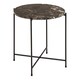 image 2 of Avila Side Table with Brown Marble Top 42x45cm