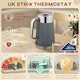image 4 of HOMCOM 1.7L 3000W Rapid Boil Kettle and 4 Slice Toaster Set Crumb Tray Grey