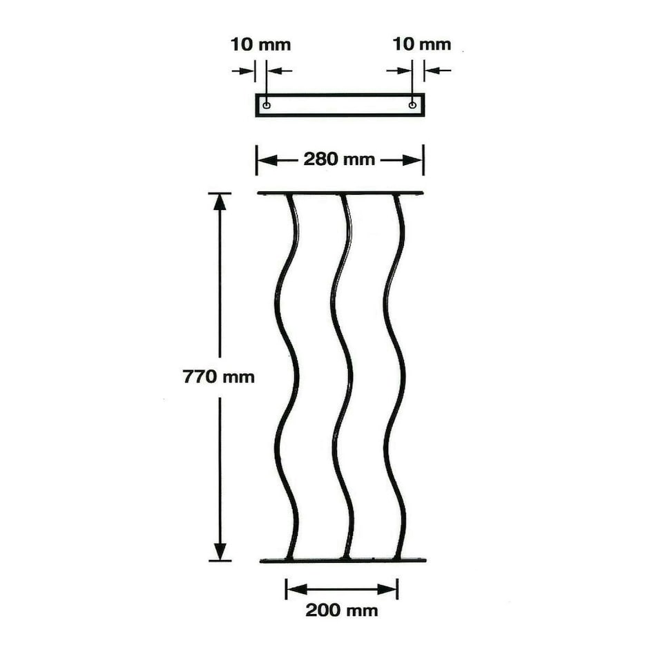image 1 of Swirl Decking Fence Panels (Pack of 2) - Steel - FIts Gap of 280 mm x 770 mm High - Electro Galv./Greyish Silver Powder Coated Grey