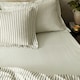image 1 of Yard Hebden Mélange Stripe Single Fitted Sheet | Multi | Single