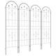 image 1 of Outsunny Set of 4 Metal Trellis for Climbing Plants, Arrow Design | Black | Black | 50W x 180Hcm