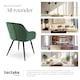 image 7 of Dining Chair Marilyn - velvet look, quilted pattern - per piece Green | Dark Green/Black