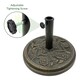 image 3 of GardenKraft 16860 Heavy Duty Resin Rose Style Parasol Base Bronze