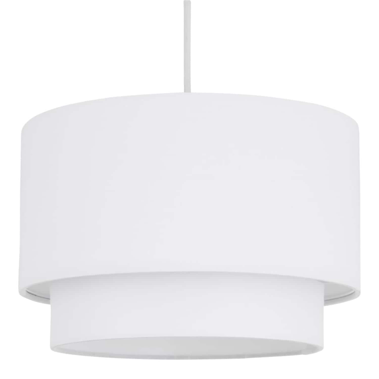 First Choice Lighting White 2 Tier Ceiling Lamp Shade