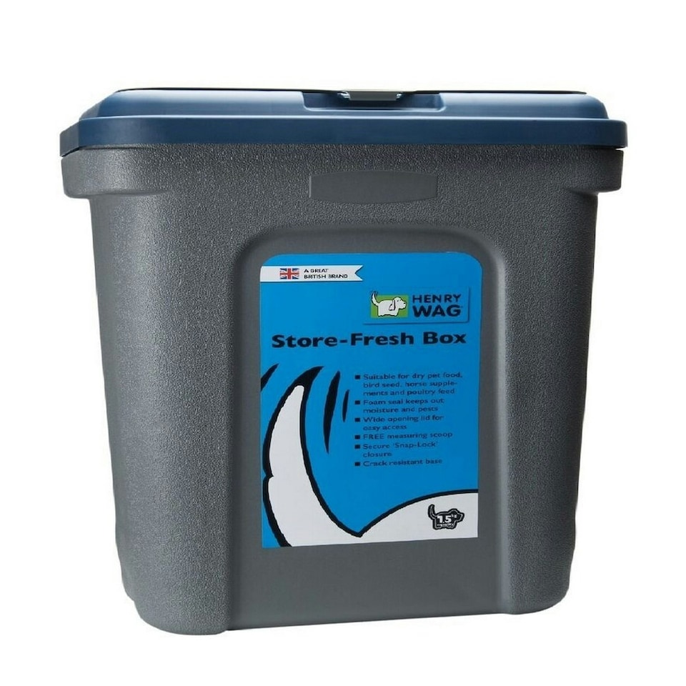 Henry Wag Store Fresh Storage Box - Blue/Grey - 15kg
