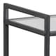 image 5 of Seaford Black Metal Serving Trolley with Glass Top