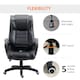 image 8 of Vinsetto Office Chair with 6-Point Maaage, PU Desk Chair with Padded Seat and Armrest, Computer Chair with Tilt Function for Home, Black