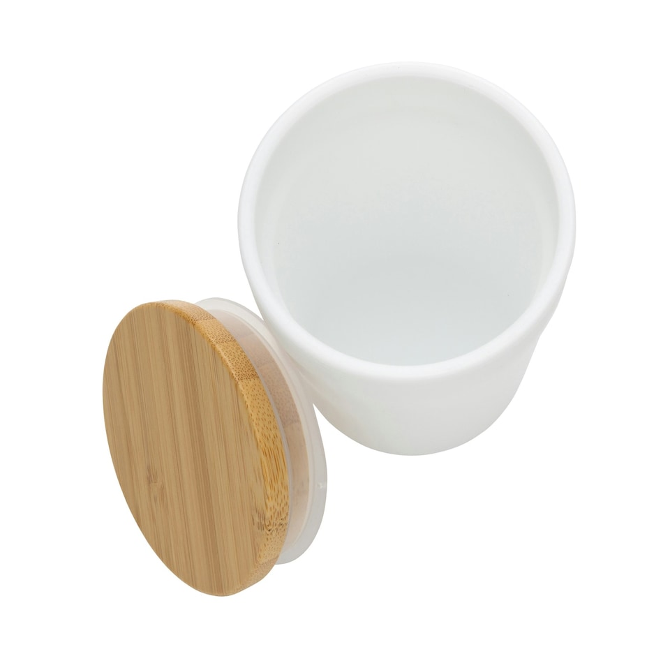 image 1 of XD Collection Bamboo Recycled 300ml Travel Mug - White - One Size | White | 1