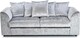 image 2 of CHICAGO 3+2  CRUSHED VELVET SOFA SET SUITE IN SILVER