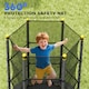 image 6 of HOMCOM 4.6FT Kids Trampoline with Safety Enclosure for Ages 3-10 Years Black