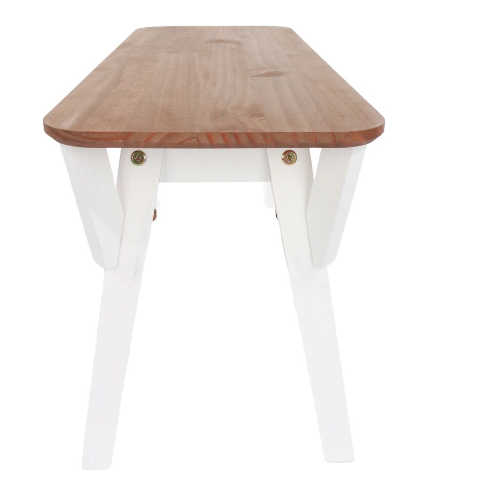 image 1 of Premium Corona 140cm Rectangular Dining Set with Table and 2 Benches - Grey or White Waxed Pine | White | White | One Size | 1