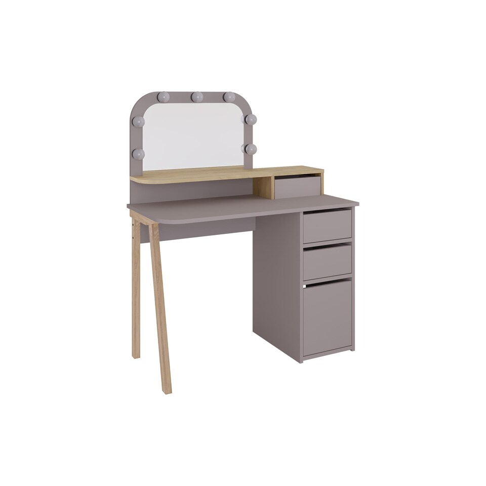 image 1 of Decortie Avien Dressing Table 105x51.5x131cm Mocha Grey