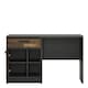 image 2 of Brooklyn Desk with 1 Door and 1 Drawer in Walnut and Dark Matera Grey