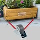image 3 of SPARES2GO Castor Wheel Trolley Wheels Caster 32mm 1'' Mini + Screws Rubber Fixed x 4